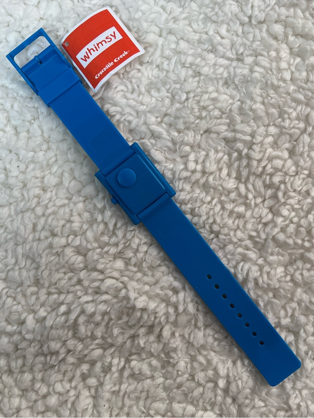 Whimsy by Tatiri for Crocodile Creek Silicone Blue Rainbow Stripe Kids Watch - Picture 3 of 6
